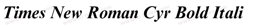 Times New Roman Cyr Bold Italic字体转换